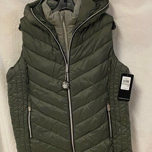 NWT Womens Plus Andrew Marc  Marc New York Performance olive green vest 1X